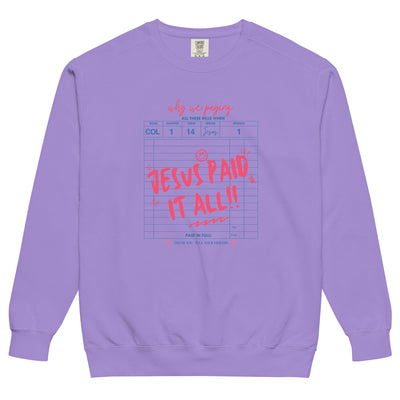 Unisex garment-dyed sweatshirt