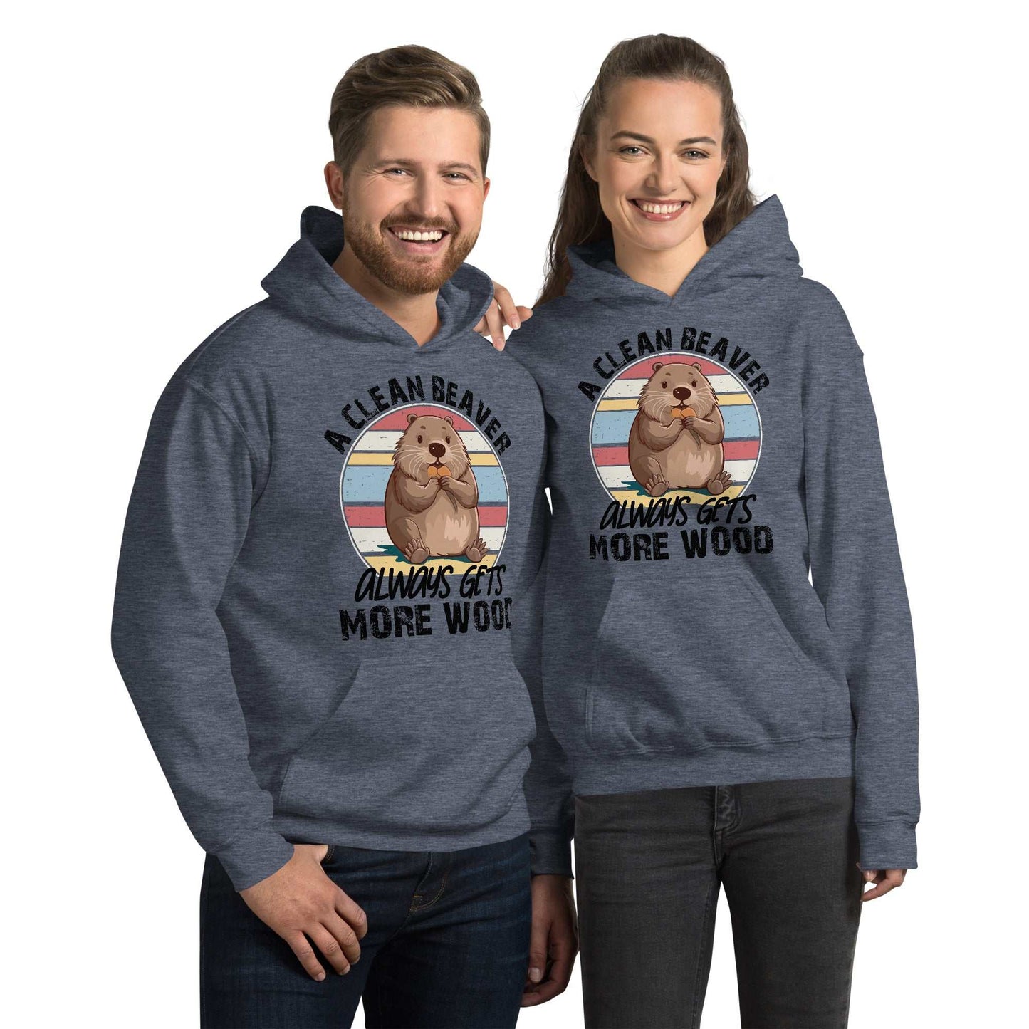 Cozy Clean Beaver Hoodie featuring playful beaver design, ideal for cooler evenings.