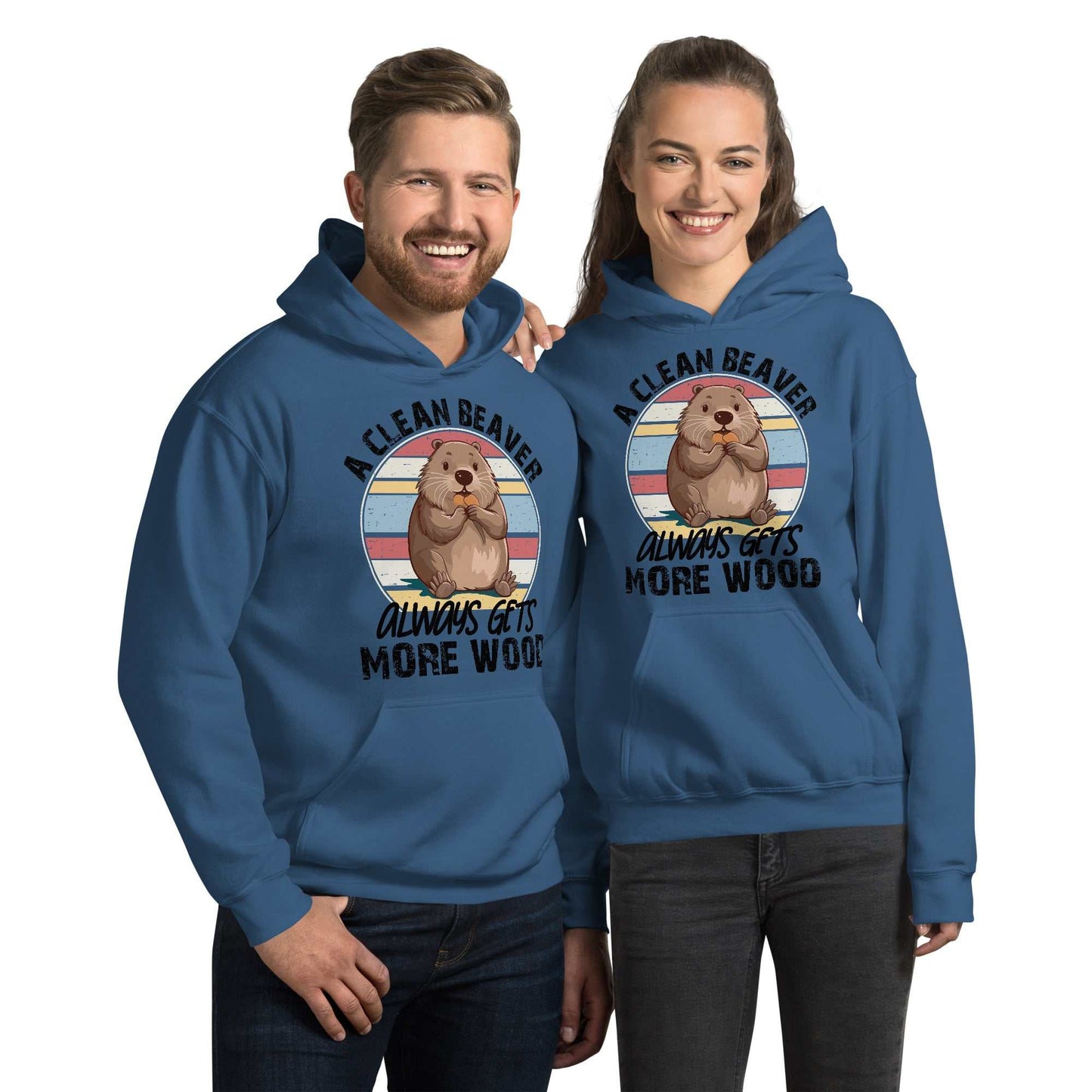 Clean Beaver Hoodie with beaver graphic, cozy and stylish for cooler evenings.