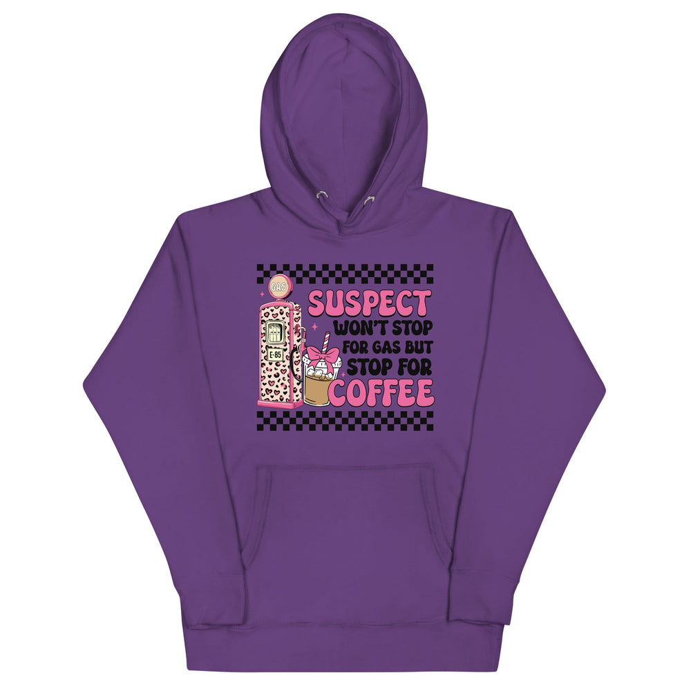 Suspect No Stop Gas, Stop Coffee Hoodie Good Vibrations Adult Super Store