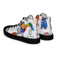 Rainbow Brite Pony Women’s high top canvas shoes Good Vibrations Adult Super Store