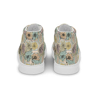 Women’s high top canvas shoes Good Vibrations