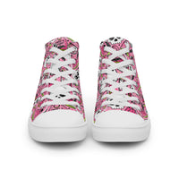 Women’s high top canvas shoes Good Vibrations