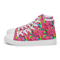Women’s high top canvas shoes Good Vibrations