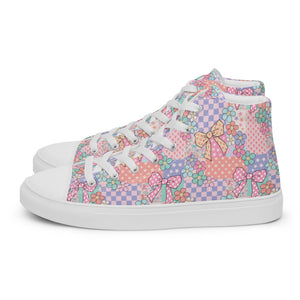 Women’s high top canvas shoes Good Vibrations