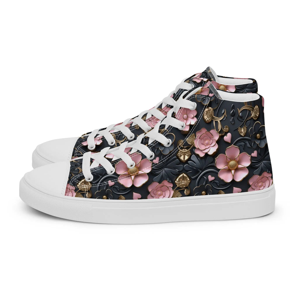 Women’s high top canvas shoes Good Vibrations