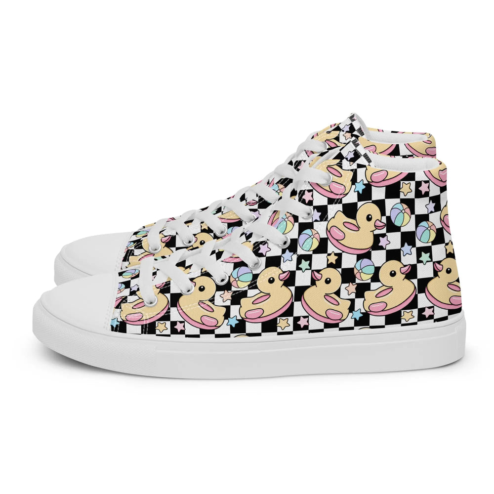 Women’s high top canvas shoes Good Vibrations