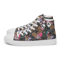 Women’s high top canvas shoes Good Vibrations