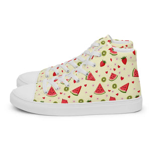 Women’s high top canvas shoes Good Vibrations