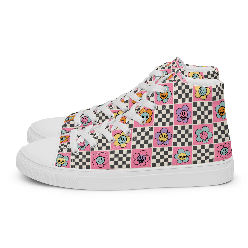Women’s high top canvas shoes Good Vibrations