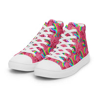 Women’s high top canvas shoes Good Vibrations