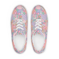 Women’s lace-up canvas shoes Good Vibrations