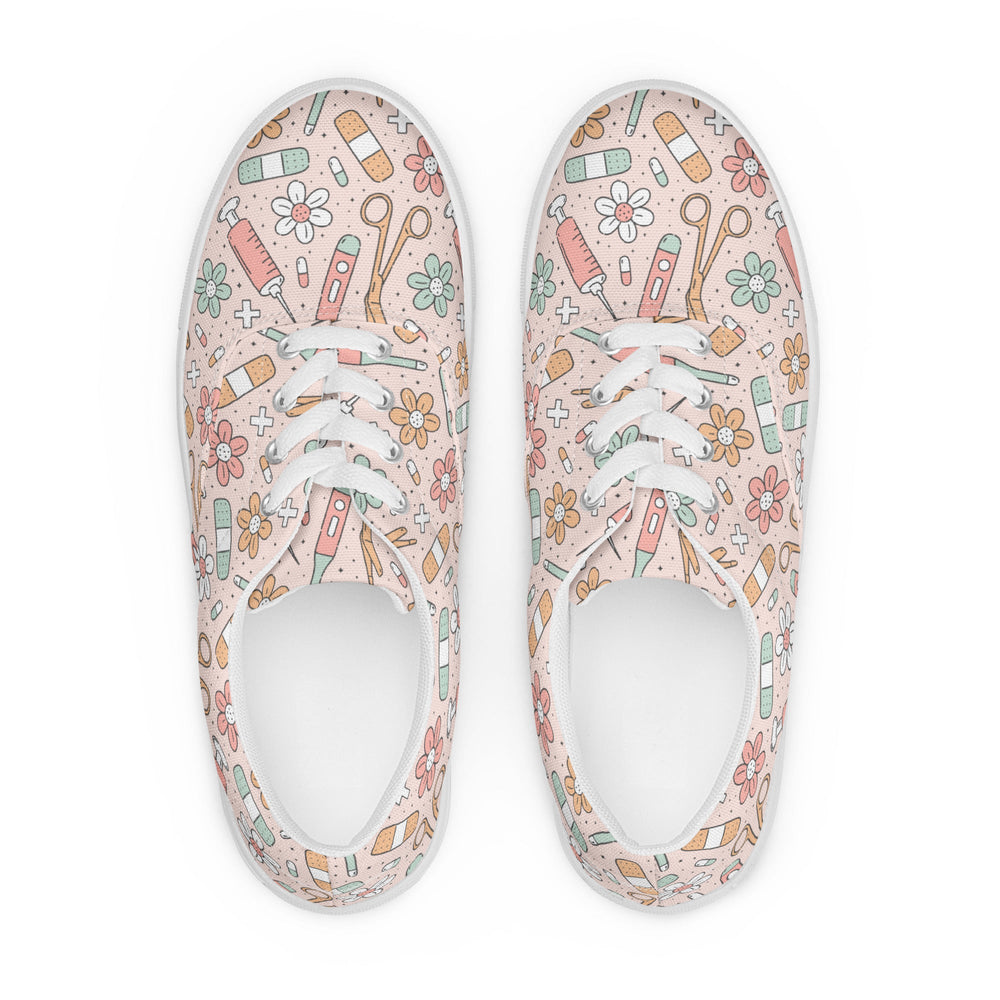 Women’s lace-up canvas shoes Good Vibrations